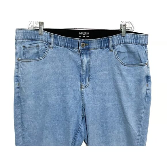 Bloomchic Jeans Womens Plus 22 Capris Elastic Waistband Casual Classic Stretch - Picture 4 of 4